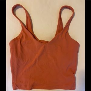 Lulu lemon align tank pinky rust colour size 4